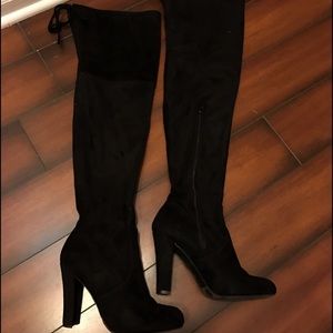 Black over the knee boots
