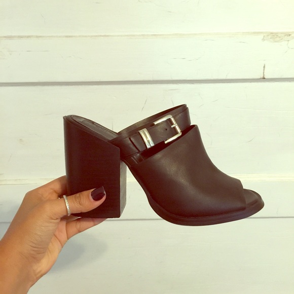 Thick Open Back Heels - Picture 1 of 1