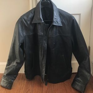 100% authentic black leather jacket