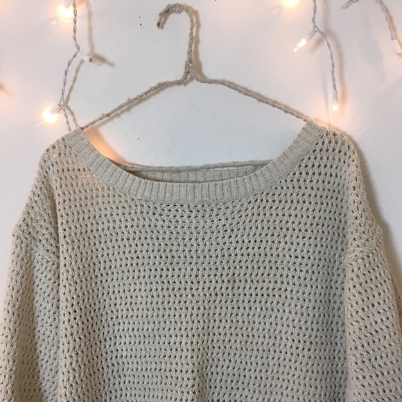 #17 Vintage Cream Knit Sweater - Picture 2 of 4