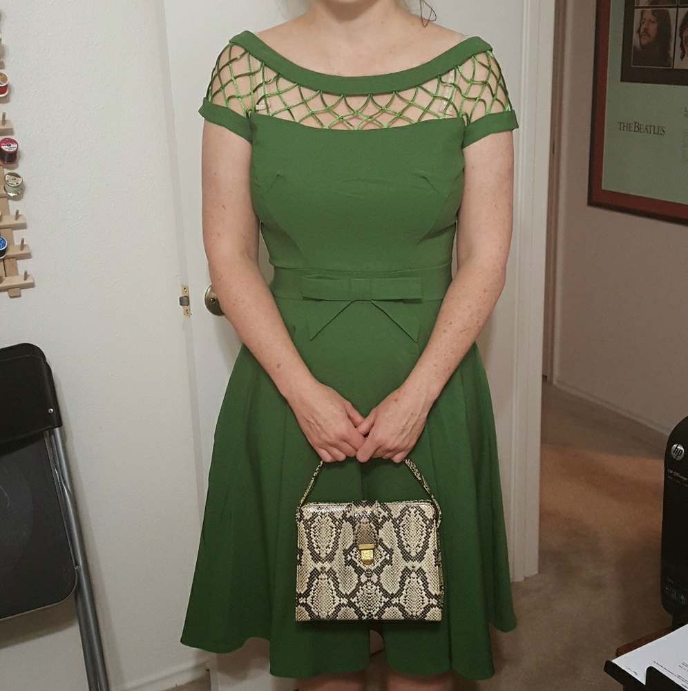 Tatyana Alika size medium green circle dress