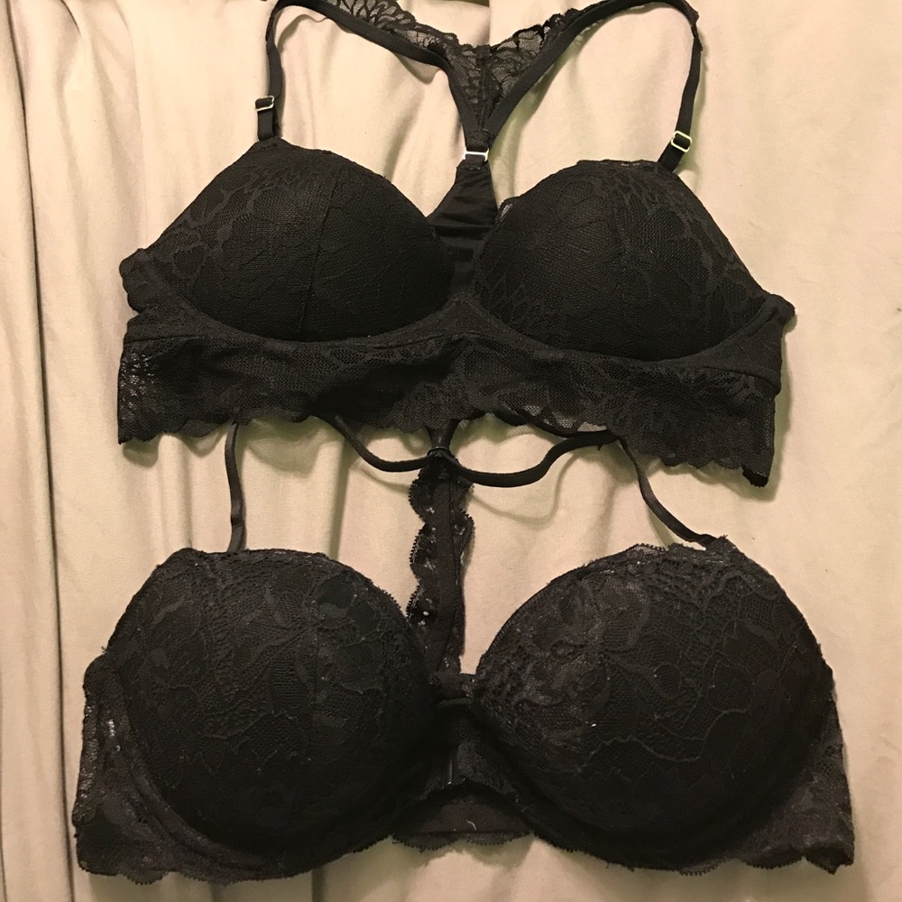 PINK VS black bandeaus