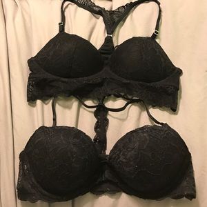 PINK VS black bandeaus
