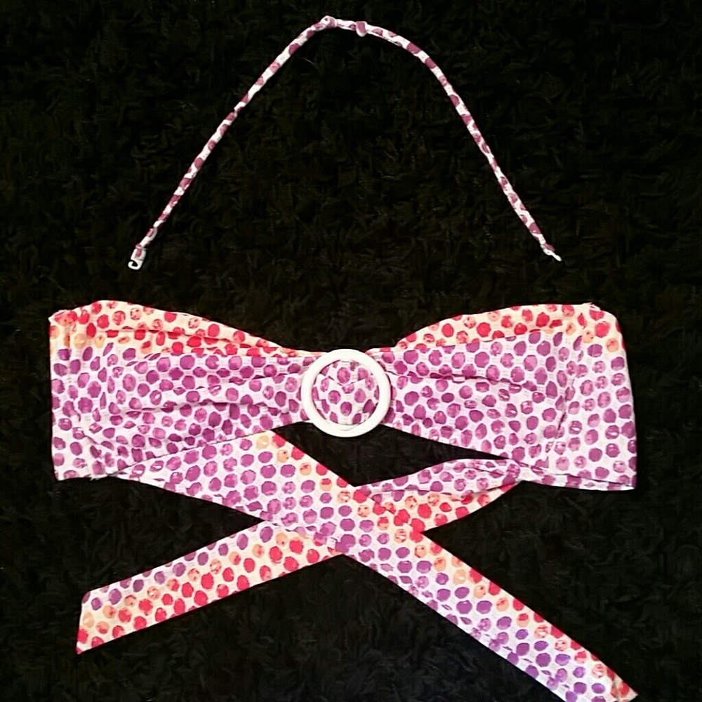 VS purple and red polka dot swim suit (set) L. GUC - Picture 2 of 7