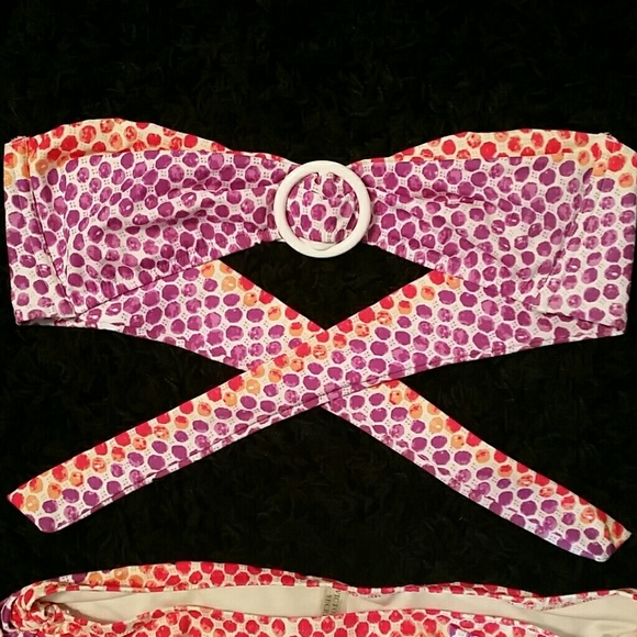 VS purple and red polka dot swim suit (set) L. GUC - Picture 3 of 7