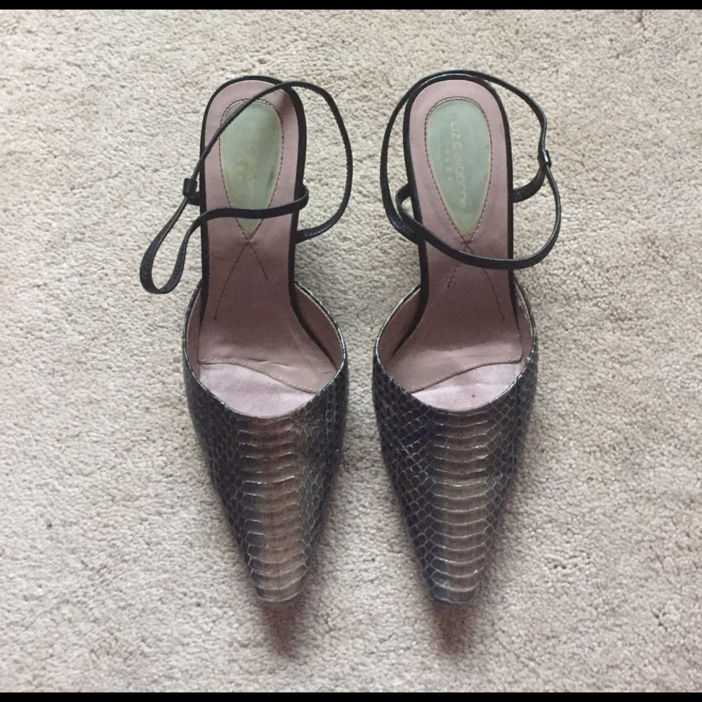 Liz Claiborne Flex Leather Slingbacks