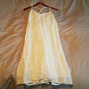American Eagle Strappy White Lacy Summer Dress