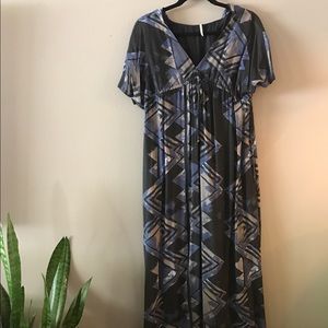 Free People hooded maxi dress