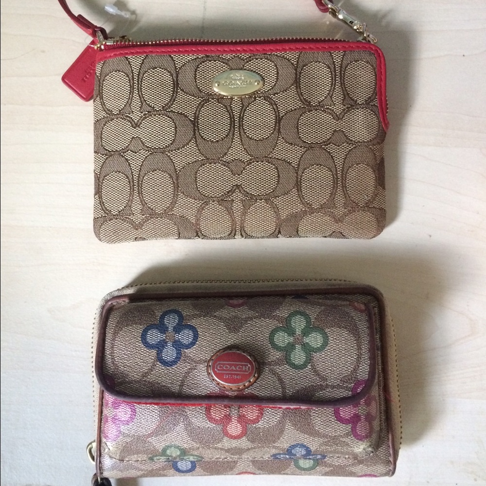 Two coach wristlets