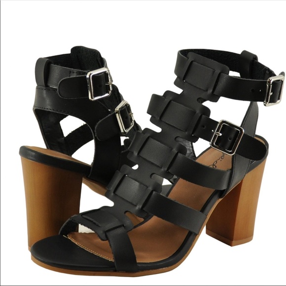gladiator chunky heels