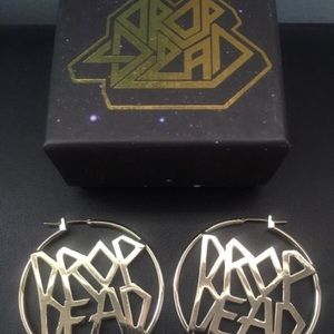 DROP DEAD HOOP EARRINGS**LAST PAIR EVER!!**(GOLD)