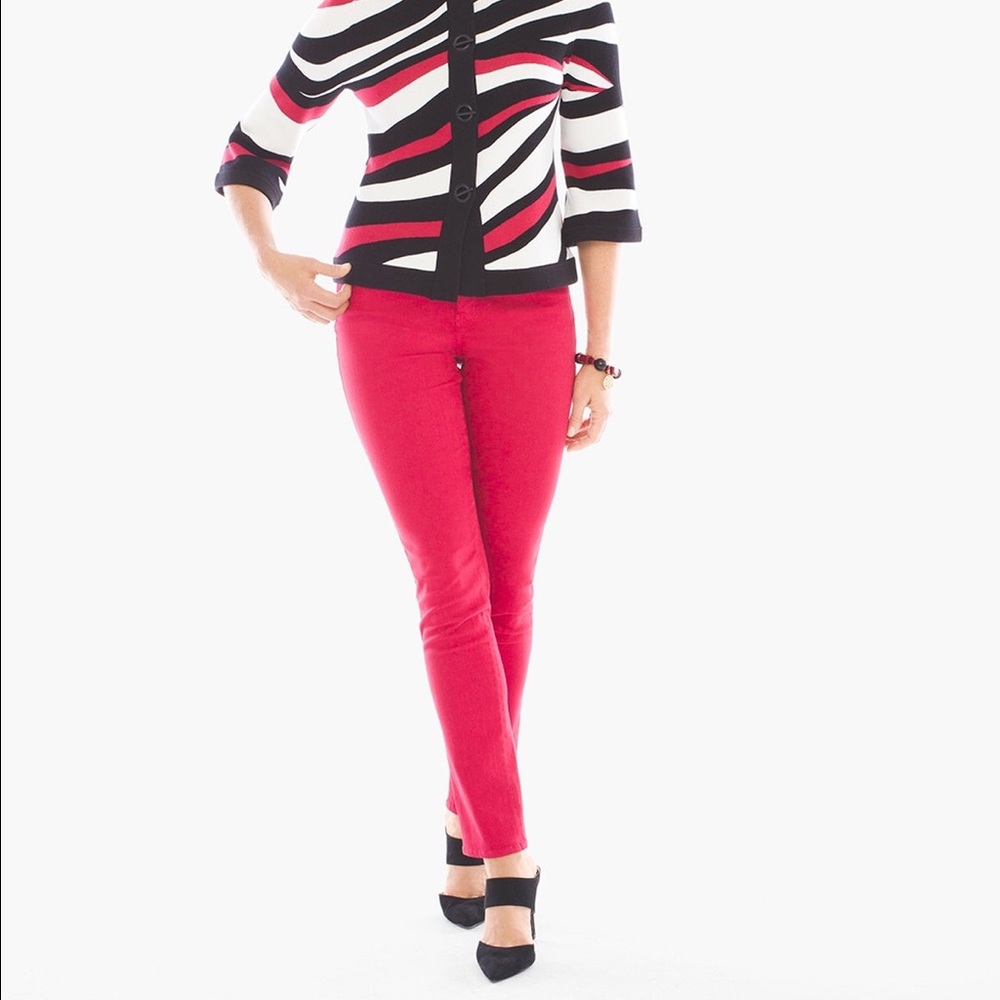 So Slimming Ankle Jeans in Renaissance Red
