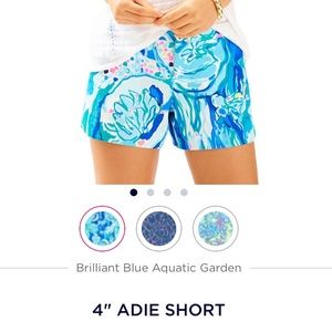 Lilly Pulitzer Aquatic Garden adie shorts 0 xs