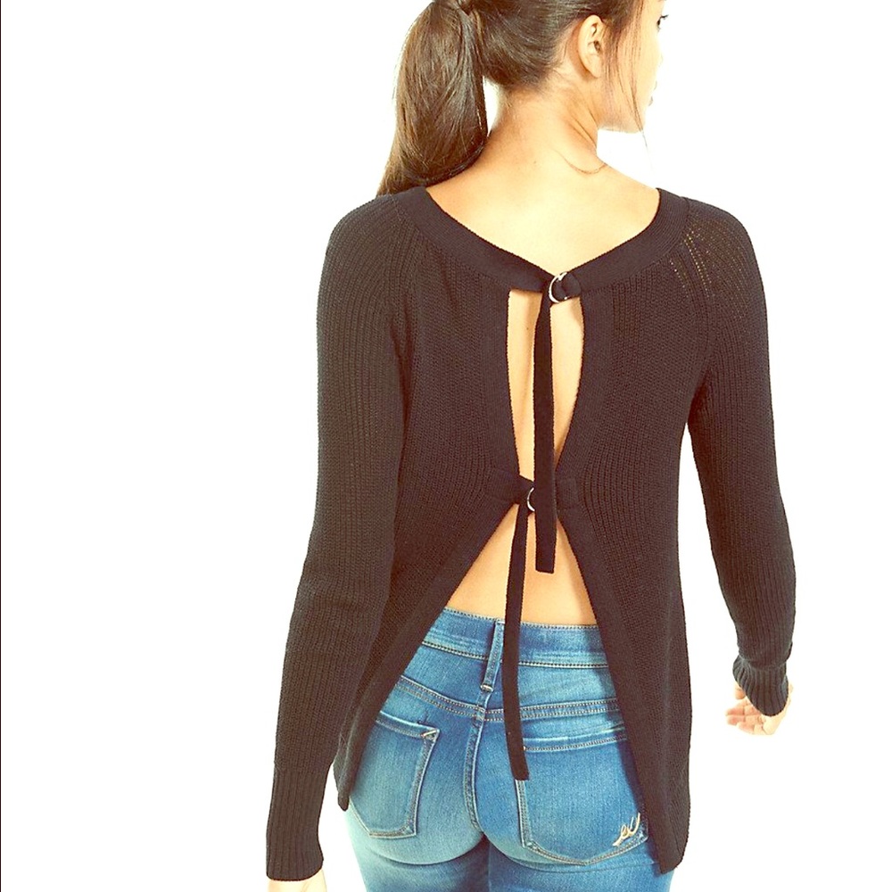 Express open back sweater