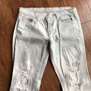 CLOSEOUT J Brand Zombie Wash Destroyed Grey White
