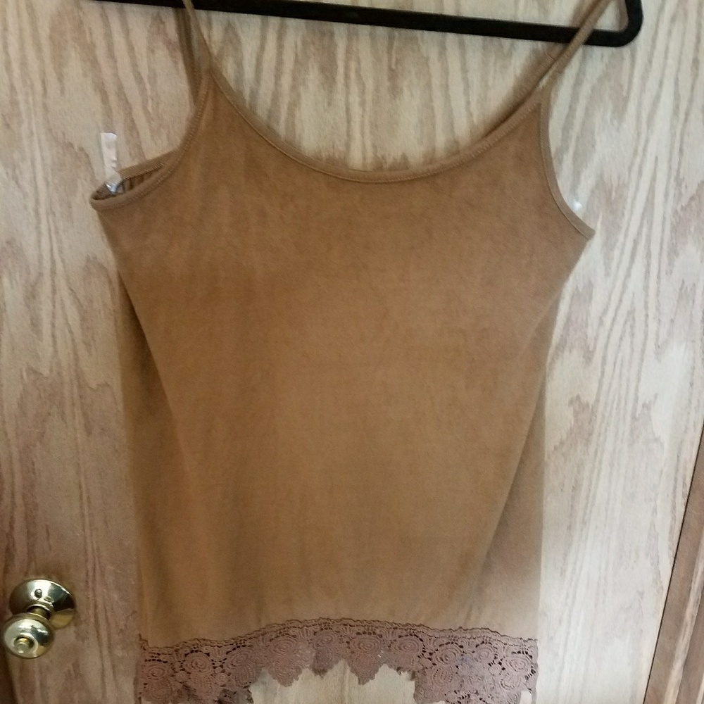 Leather look top