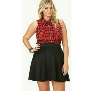 Plus sized scuba knit skater skirt