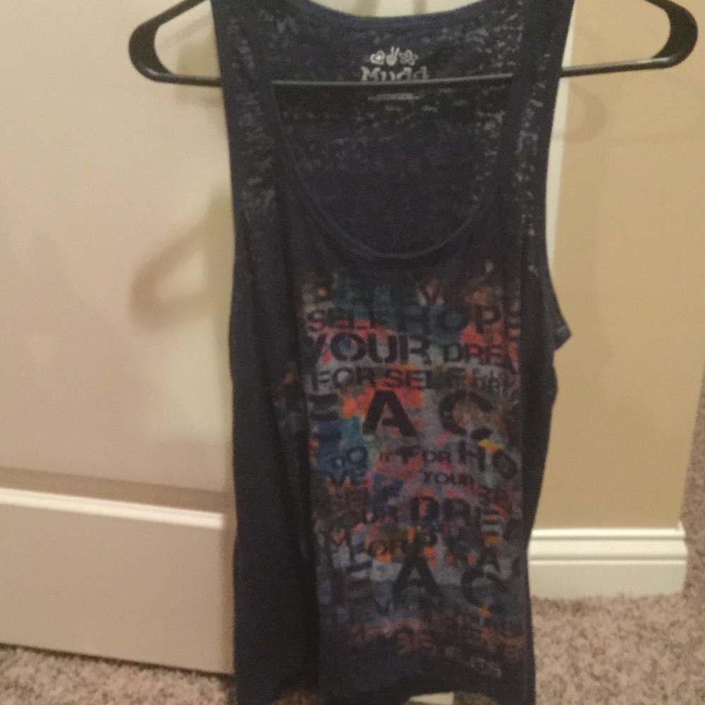 Blue see through tank