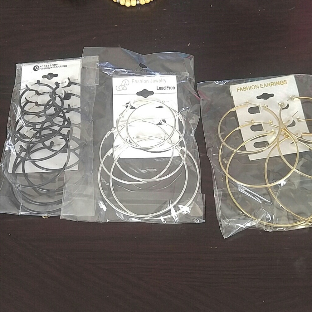 3 set hoop earring set