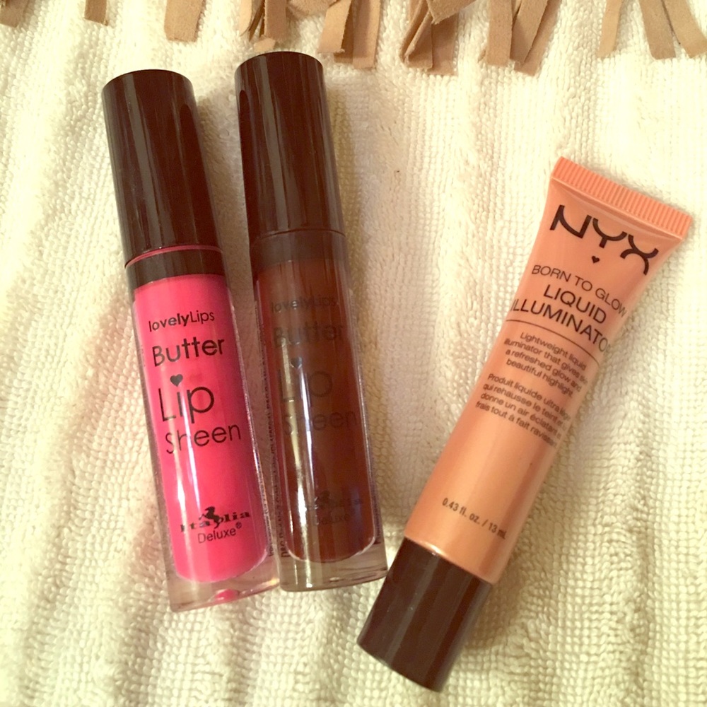 Makeup lot, 1 lip shades , 1 illuminator