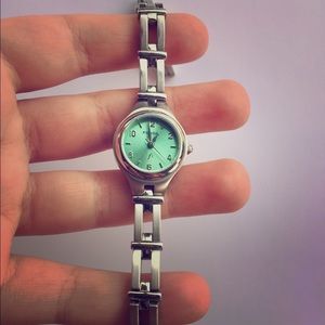 Fossil f2 turquoise faced watch