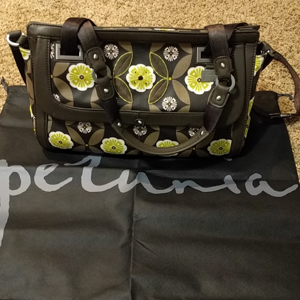 Petunia Pickle Bottom Glazed Canvas Soho Satchel