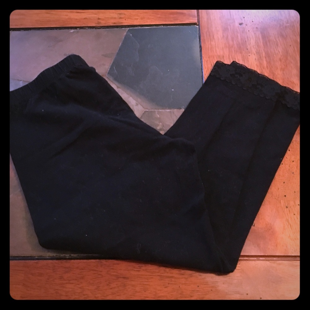 So size xl girls capri lace trim leggings