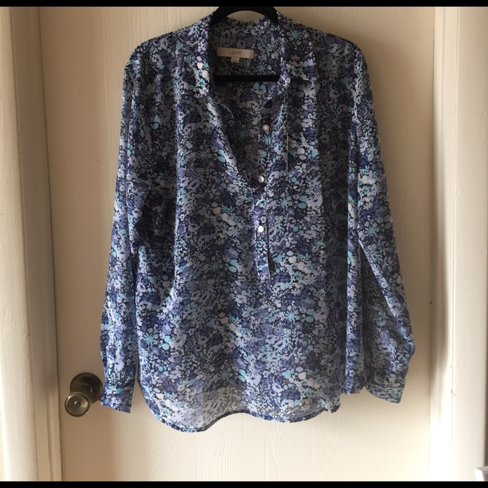 Make an offer! Sheer LOFT Floral Blouse