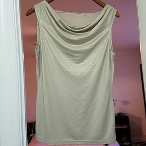 Tahari Shimmery Gold Blouse