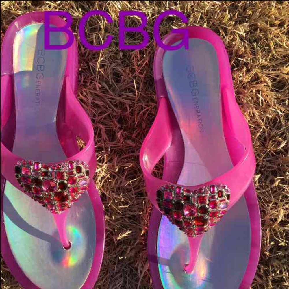 BCBG pink sandals