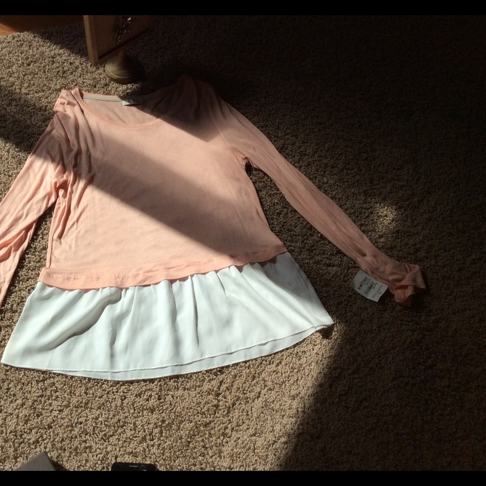 Hinge coral blouse size L