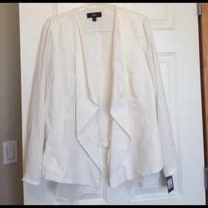 White waterfall blazer
