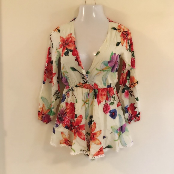 Dresses & Skirts - Cute Floral Romper Festival Wear NWOT