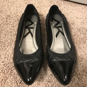 Anne Klein Black Flats