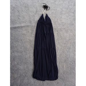 Navy Blue Maxi Dress with Jewel detail on straps