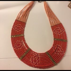 Orange beaded tribe necklace!!