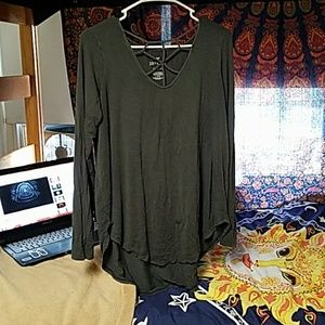 American Eagle Cage Neck Soft and Sexy Blouse