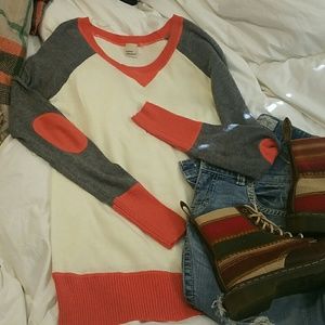 Coverstitched sweater