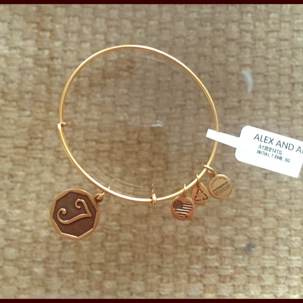 Alex and Ani - Initial "T" Charm Bangle