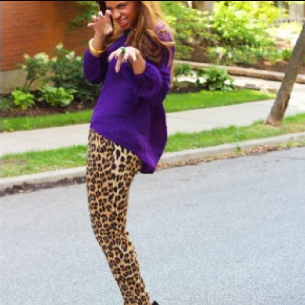 Zara Leopard Pants M Brand New w/ Tags