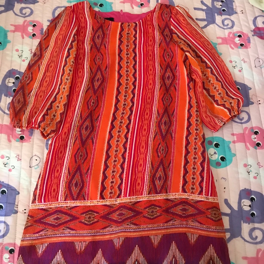boho dress with Aztec print