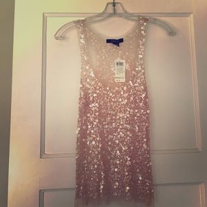 New With Tags - Arden B sheer sequin tank - Sz M
