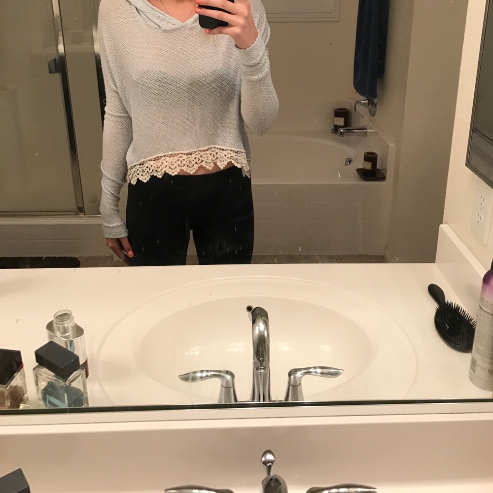 Abercrombie & Fitch Hooded High to Low Sweater