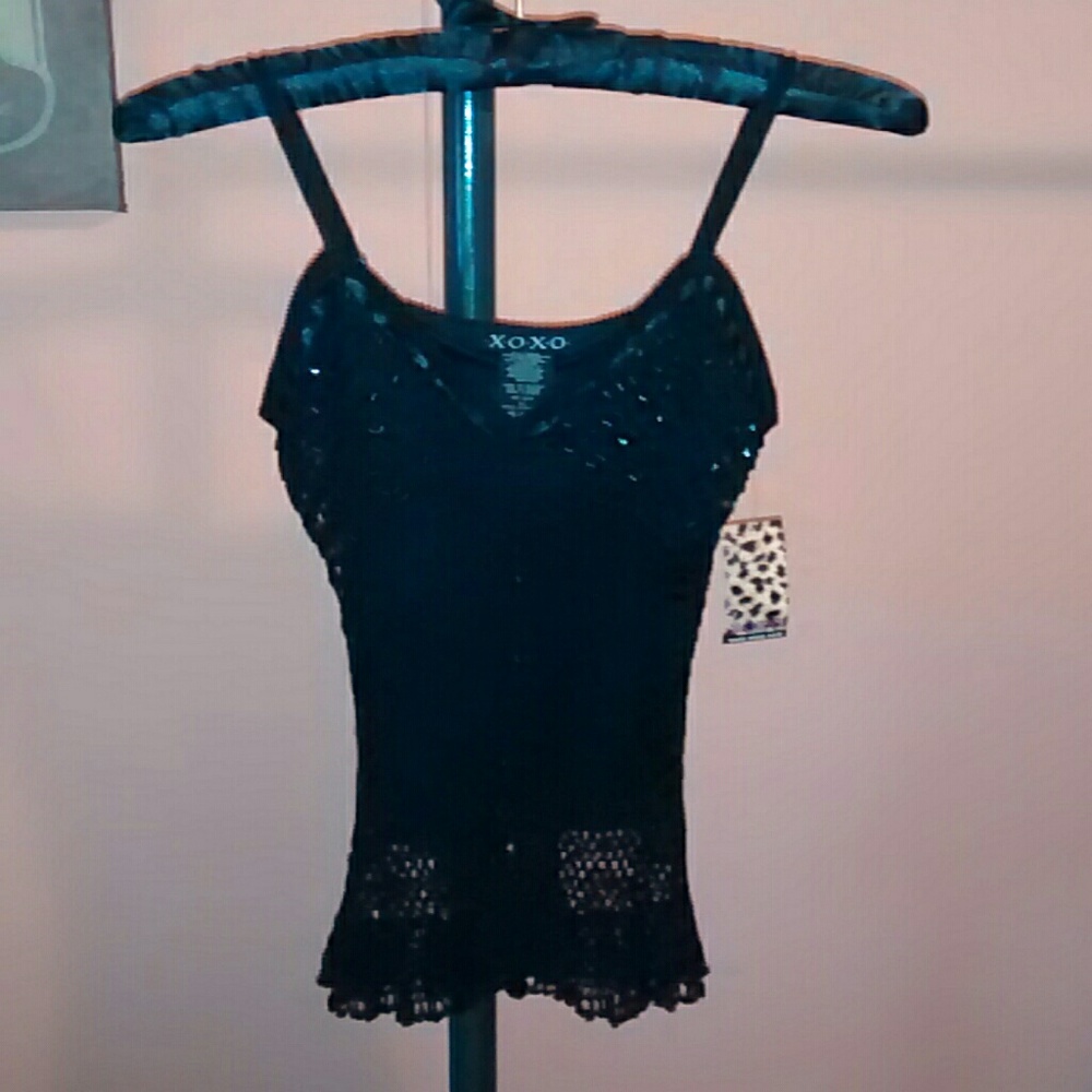 Crocheted and beaded top
