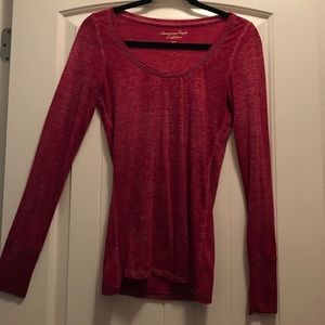 Red American Eagle long sleeve shirt