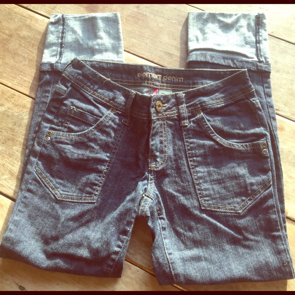 Element dark denim ankle jeans