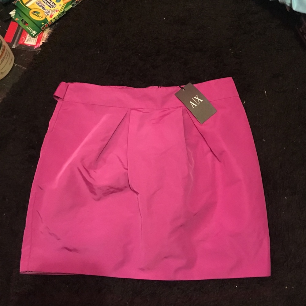 Armani Exchange hot pink mini skirt