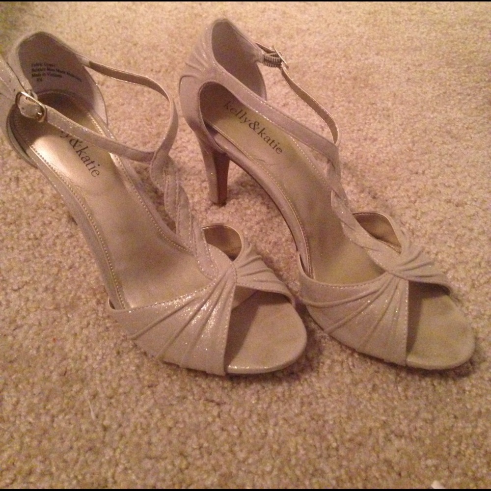 Kelly and Katie gold heels