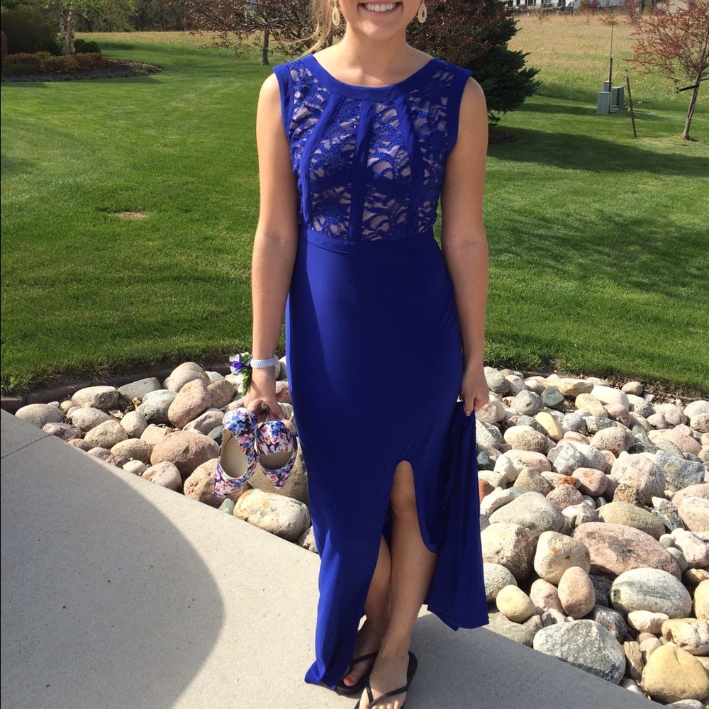 Royal blue prom dress