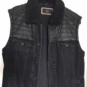 ⚡️😎 Chic Zara Denim Couture Collection Biker Vest